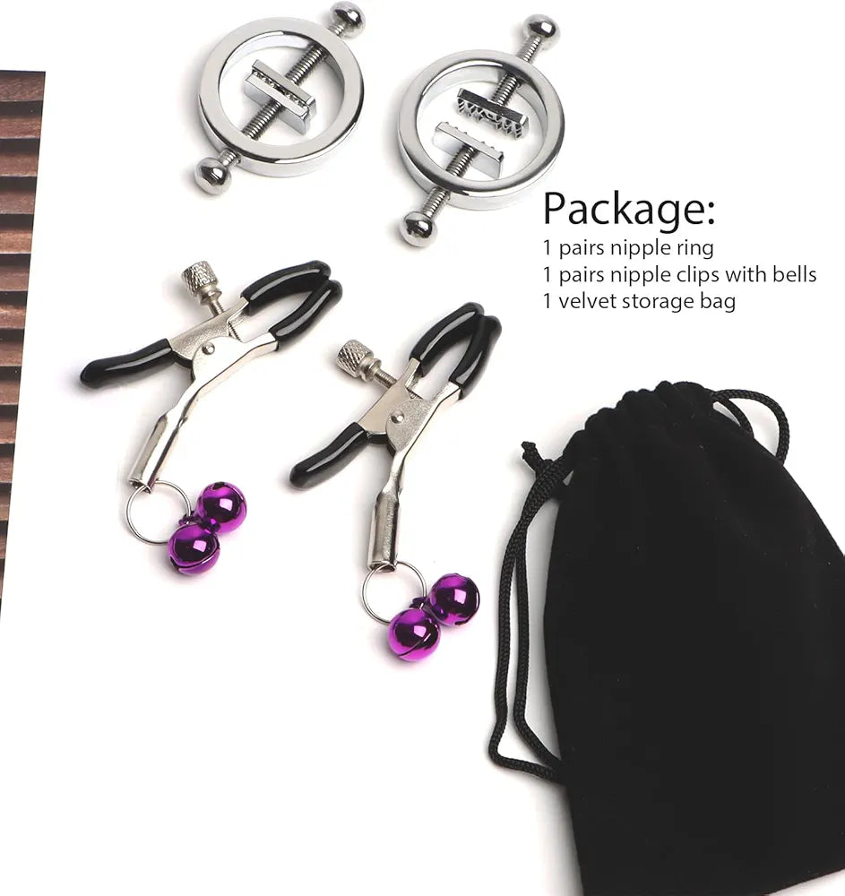Adjustable Weighted Nipple Clamps for Couples BDSM Stimulation