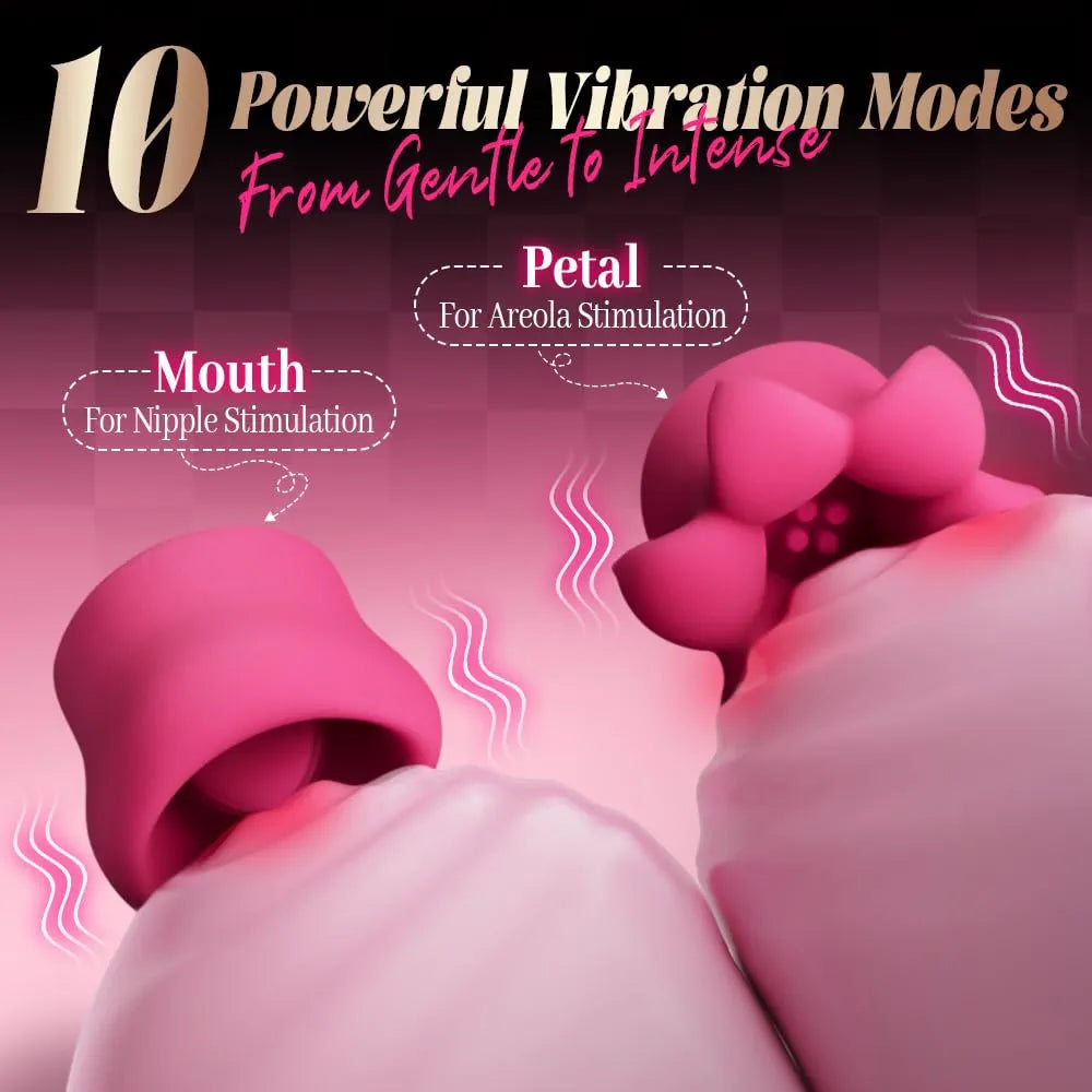 6-in-1 App-Controlled Wearable Nipple Stimulator with 10 Vibration Modes