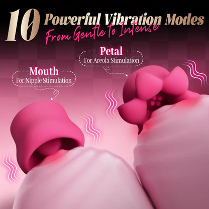 6-in-1 App-Controlled Wearable Nipple Stimulator with 10 Vibration Modes