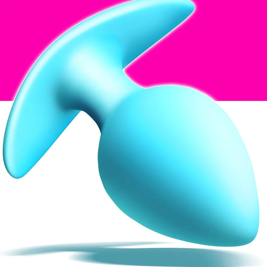 Silicone Prostate Massager and Anal Training Plug with Ergonomic Curved Base