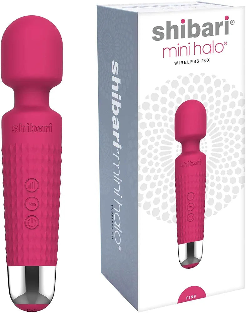 Compact Rechargeable Shibari Wand Massager - Rose Pink