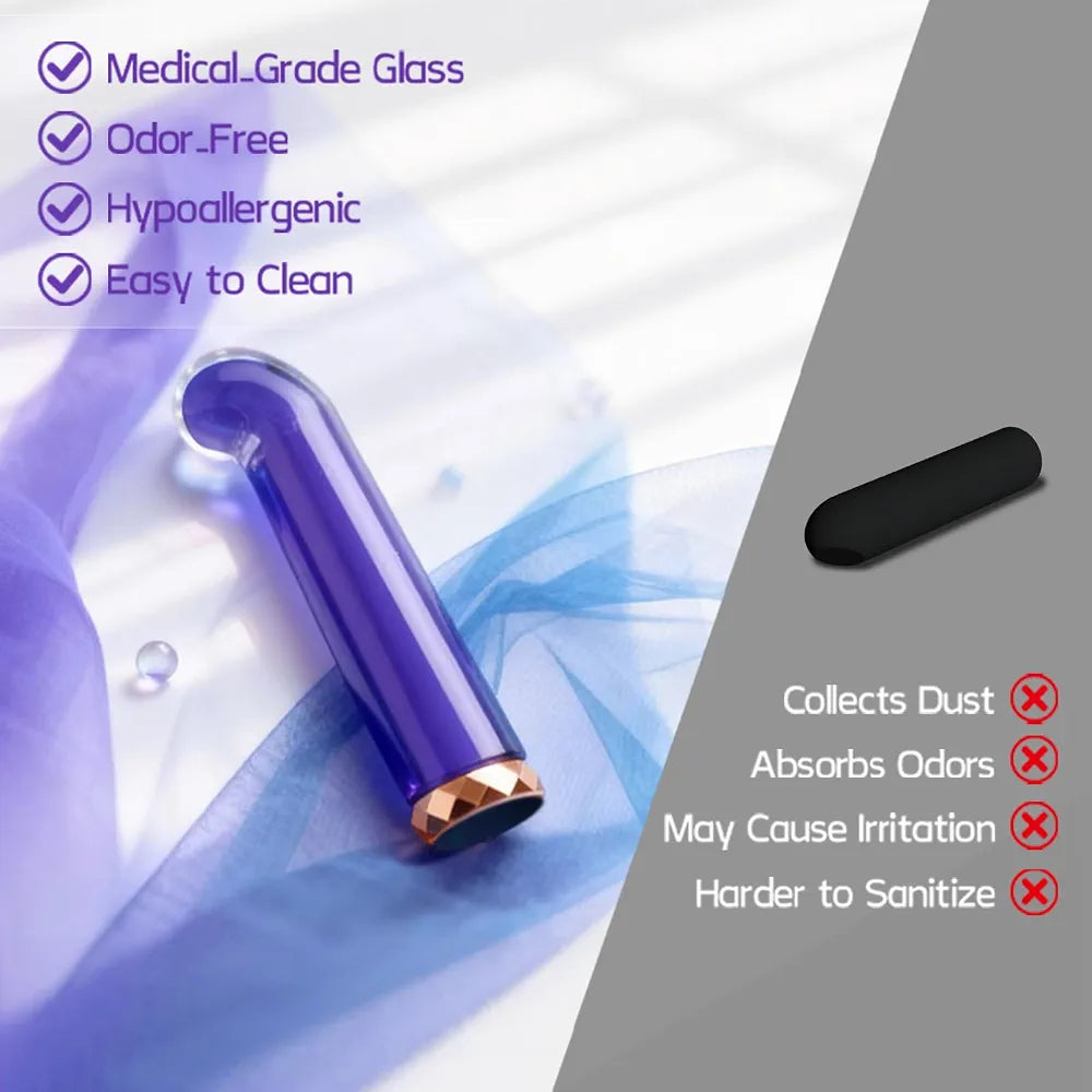 Premium 10-Speed Mini Wand Vibrator for Targeted Clitoral and G-Spot Stimulation