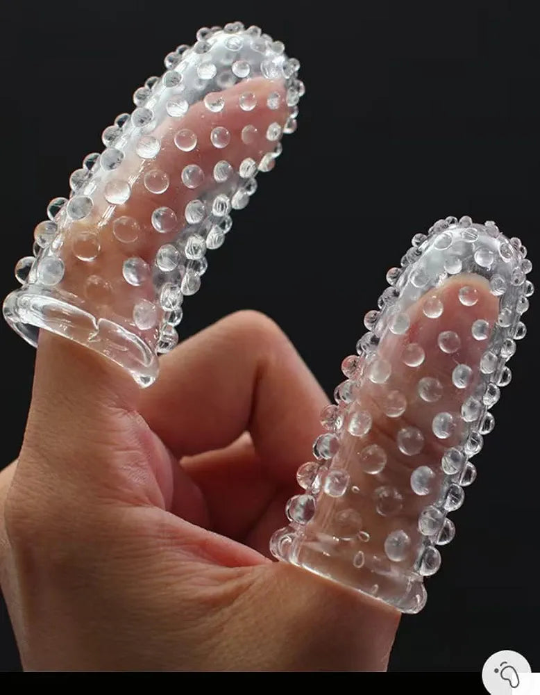 4-Piece Silicone Finger Vibrator Sleeve Set for Couples Intimacy