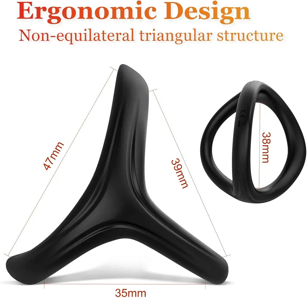 Adorime 3-in-1 Ultra-Soft Silicone Cock Ring for Enhanced Erection and Performance