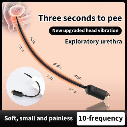 9.8" Electric Heated Vibrating Urethral Sound and Prostate Stimulator for Men