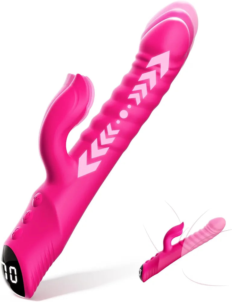 Rechargeable Rabbit G-Spot Vibrator with 7 Thrusting and Vibration Modes