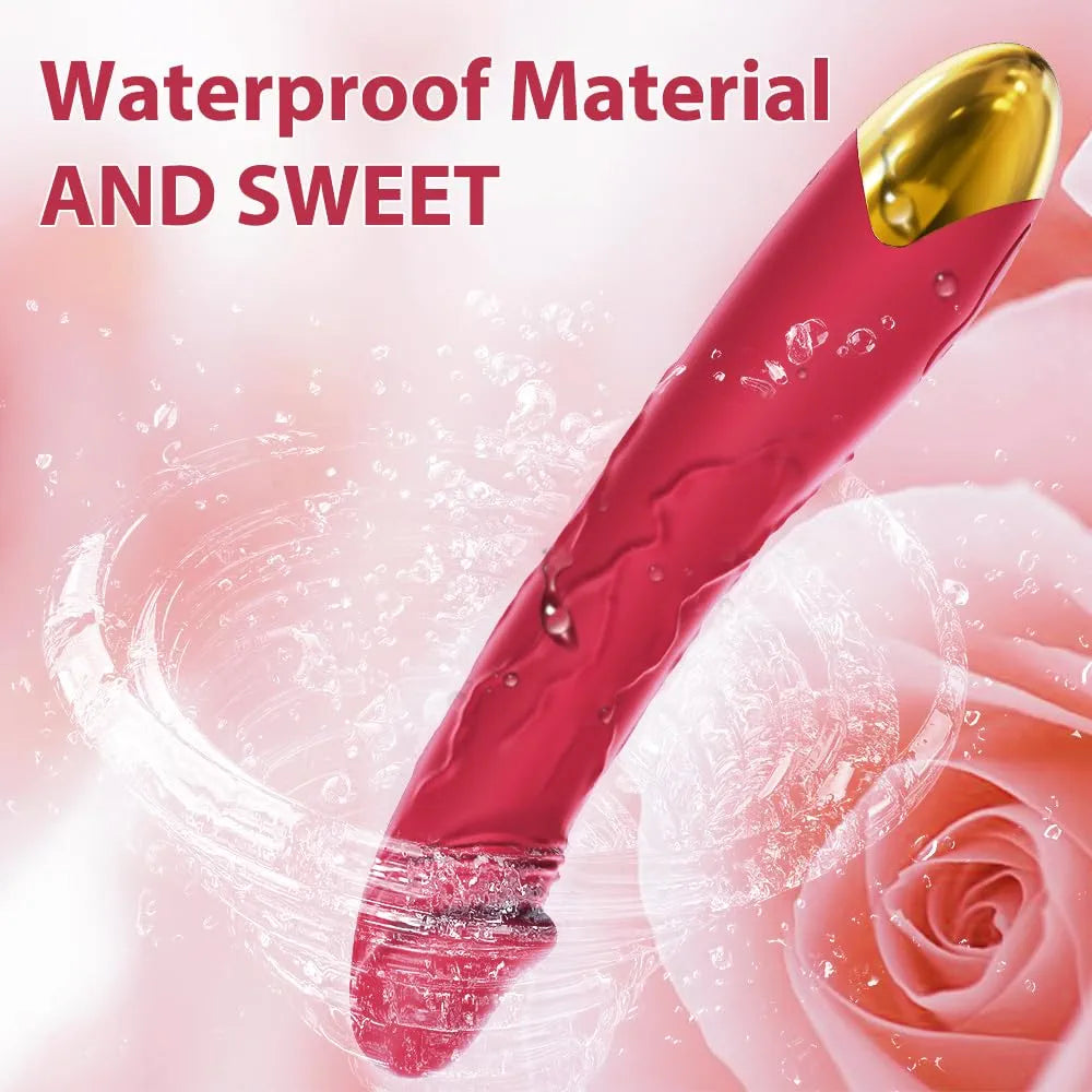 Premium 7.6-Inch Waterproof Silicone Vibrator with 10 Vibration Modes for Targeted Stimulation