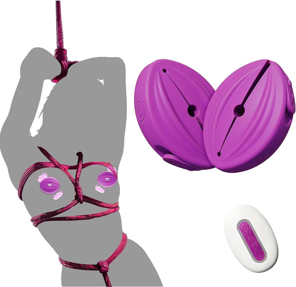 Remote-Controlled Vibrating Nipple Clamps with 10 Stimulation Modes