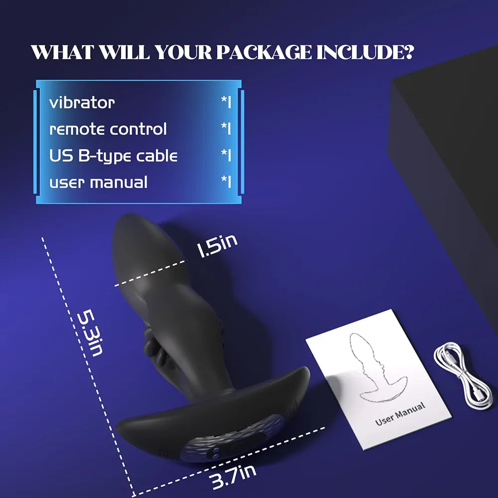 App-Controlled High-Frequency Vibrating Prostate Massager and Anal Plug for Men