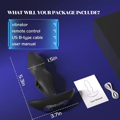 App-Controlled High-Frequency Vibrating Prostate Massager and Anal Plug for Men