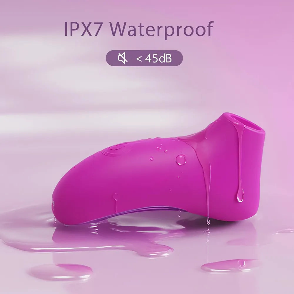 Rose Air-Pulse Clitoral Suction Vibrator with 10 Modes - Waterproof Oral Stimulator