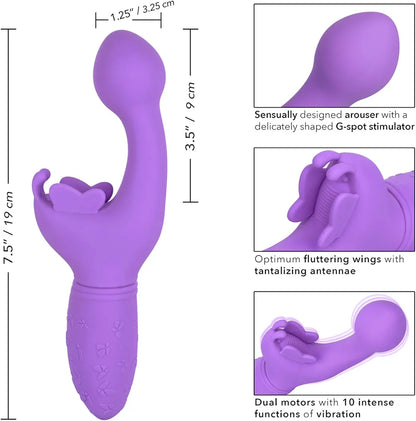 CalExotics Butterfly Kiss Rechargeable Vibrator - Purple