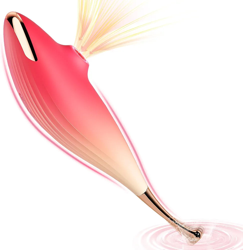 Dual-Action Clitoral Suction and G-Spot Vibrator with 7 Modes - Waterproof Silicone Stimulator for Women