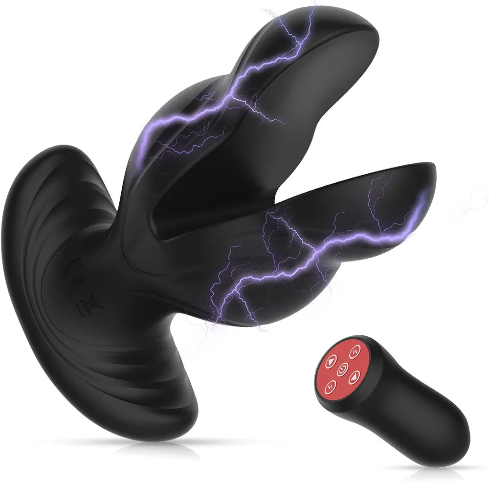 Remote-Controlled Expanding Prostate Massager with 8 Vibration and E-Stim Modes