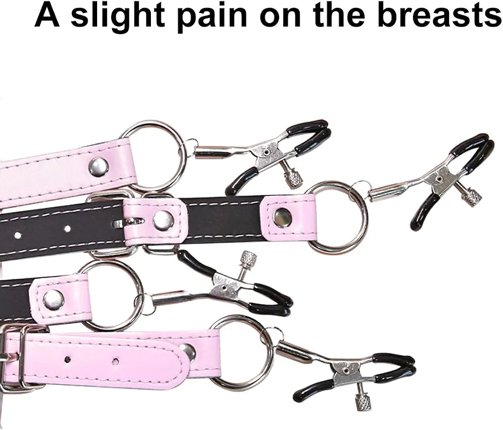 Adjustable Stainless Steel Spreader Bar with Adjustable Clamps for Couples