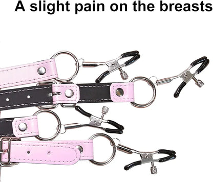 Adjustable Stainless Steel Spreader Bar with Adjustable Clamps for Couples