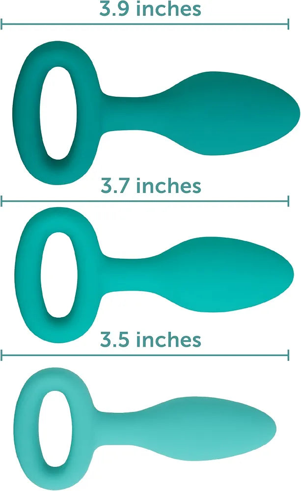 plusOne Beginner Silicone Butt Plug Training Kit - 3-Piece Graduated Set