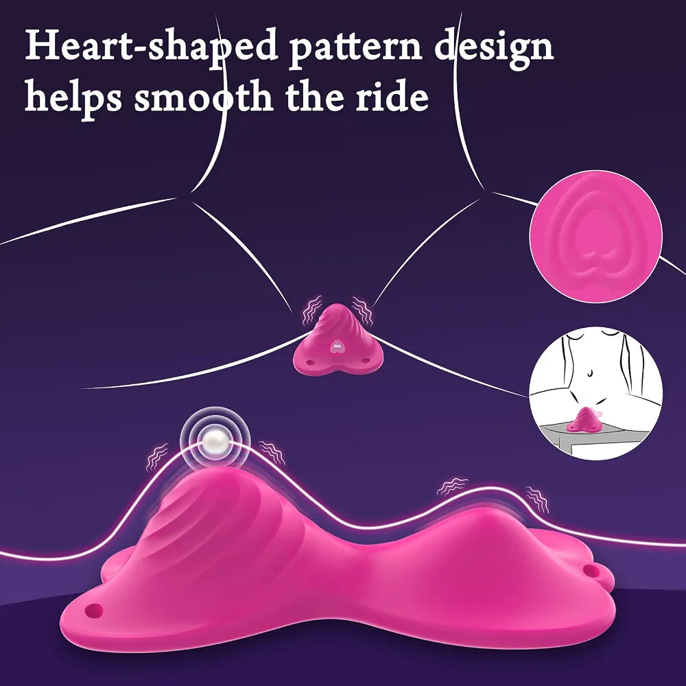 Butterfly App-Controlled Dual-Motor Wearable Clitoral Stimulator with 18 Vibration Modes - Pink