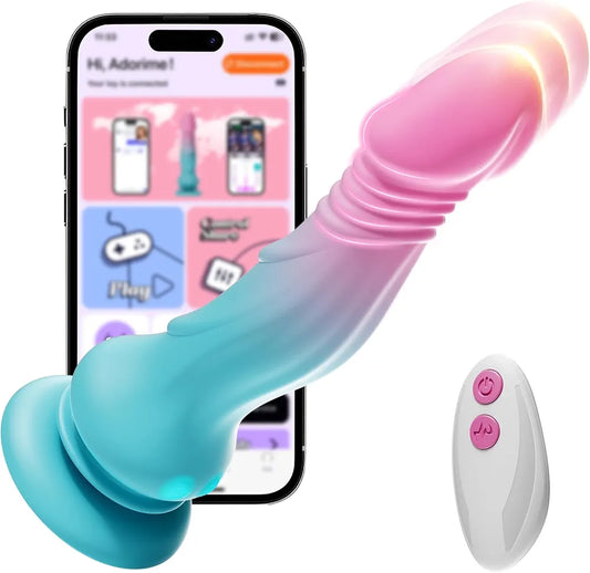 7.5-Inch Realistic Thrusting G-Spot Vibrating Dildo with Suction Cup and 9 Modes for Women