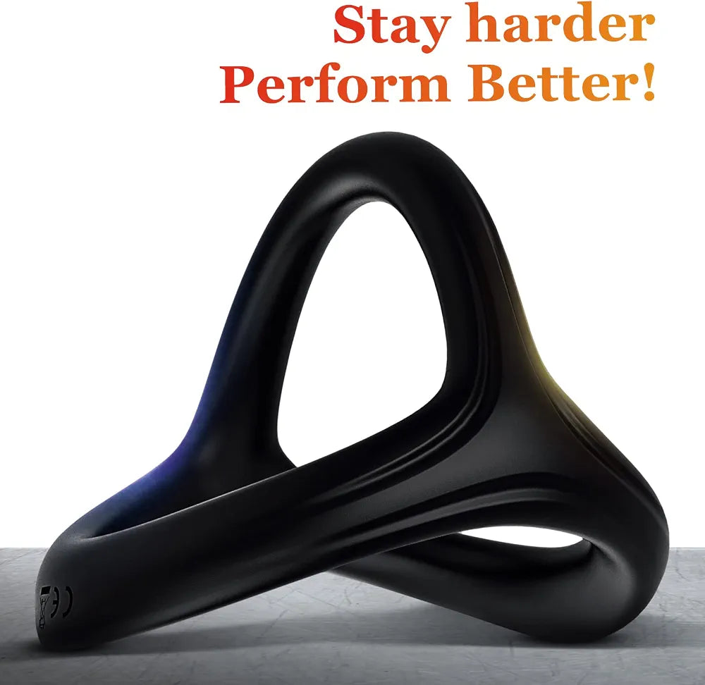 Adorime 3-in-1 Ultra-Soft Silicone Cock Ring for Enhanced Erection and Performance