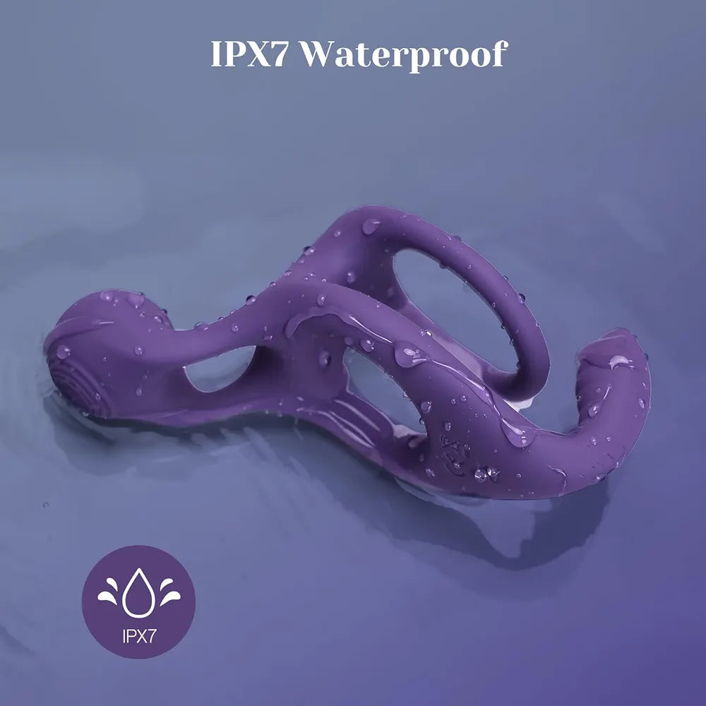 Remote-Controlled Waterproof Vibrating Cock Ring for Couples' Intimacy and Stimulation