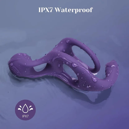 Remote-Controlled Waterproof Vibrating Cock Ring for Couples' Intimacy and Stimulation