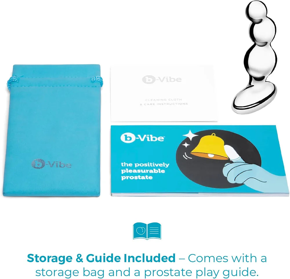 Premium Stainless Steel Prostate Massager and Anal Bead Plug