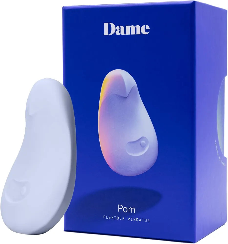Dame Products Pom Rechargeable Waterproof Silicone Personal Massager - Ice