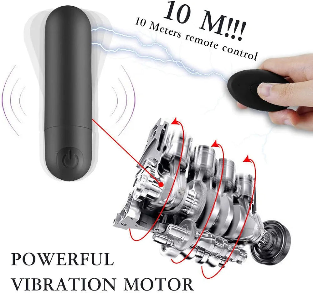 10-Mode Waterproof Remote-Controlled G-Spot and Clitoral Vibrator for Couples