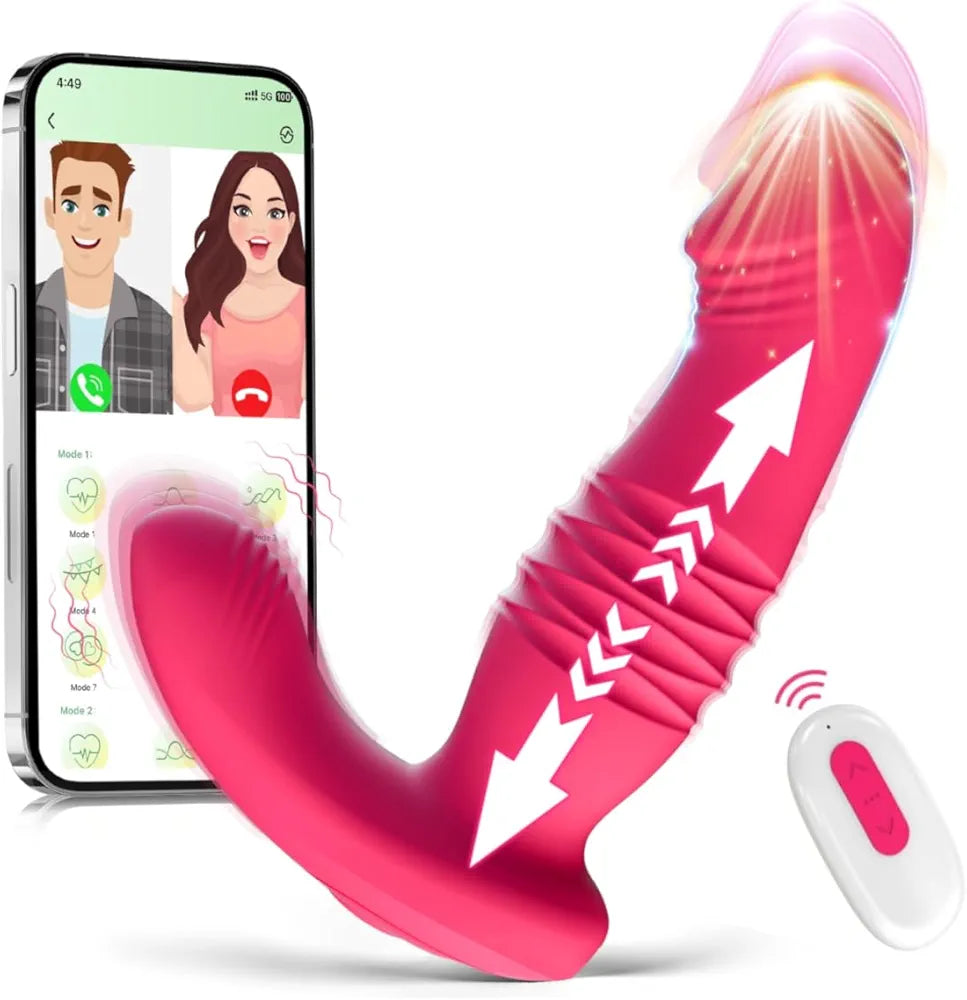 App-Controlled Wearable Thrusting G-Spot & Clitoral Vibrator with 9 Modes for Couples