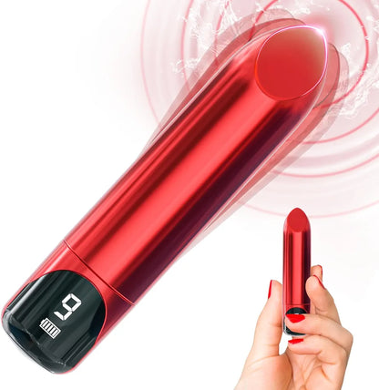 Premium Lipstick Bullet Vibrator - 9 Vibration Modes, LED Display, Waterproof G-Spot & Clitoral Stimulator