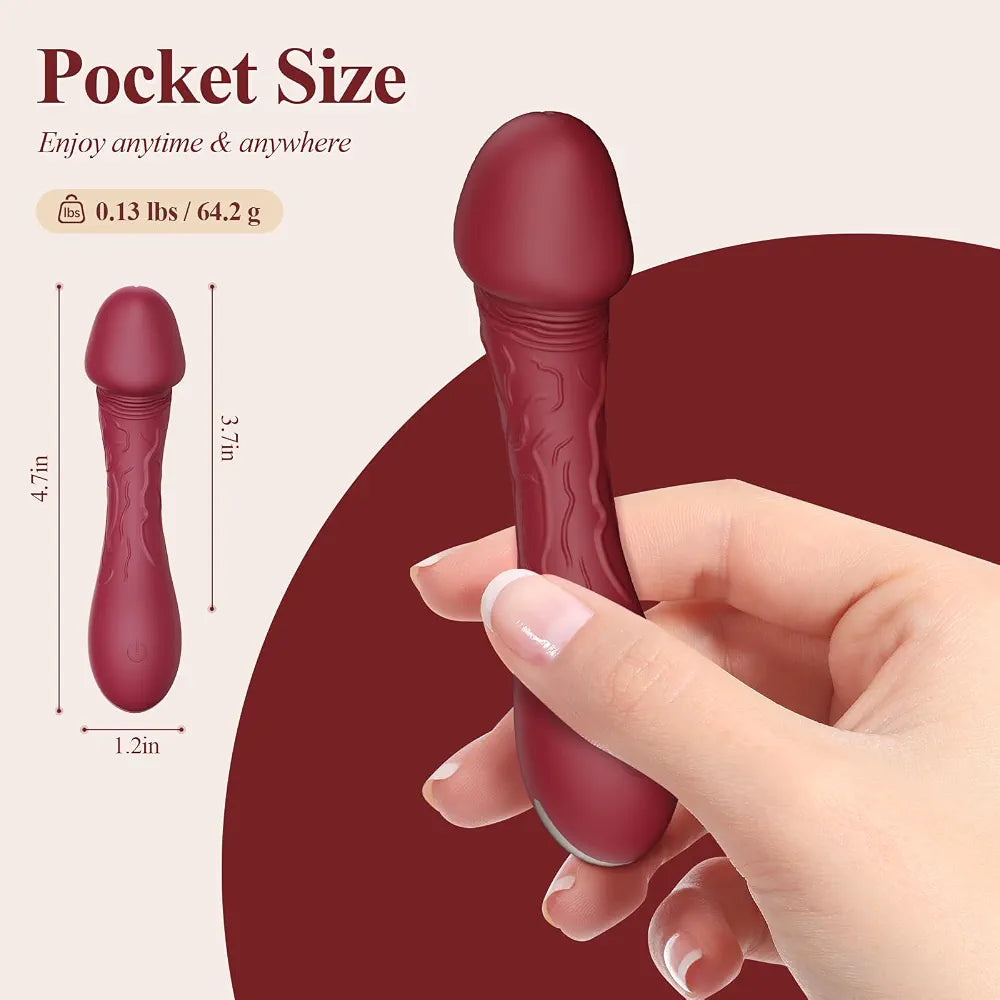 4.7-Inch Realistic G-Spot Vibrator with 10 Vibration Modes for Clitoral Stimulation