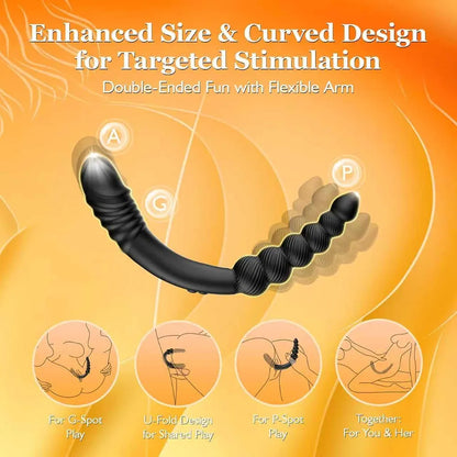 14-Inch Remote-Controlled Thrusting G-Spot Vibrator and Anal Bead Set