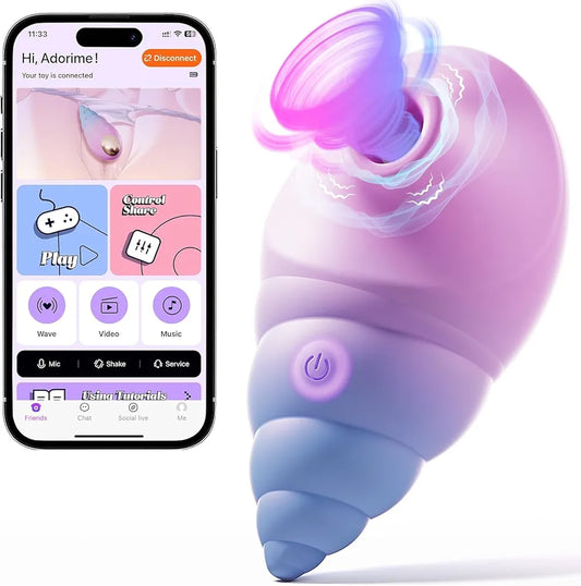 Rose-Shaped Clitoral Suction Vibrator with App Control and 10 Stimulation Modes