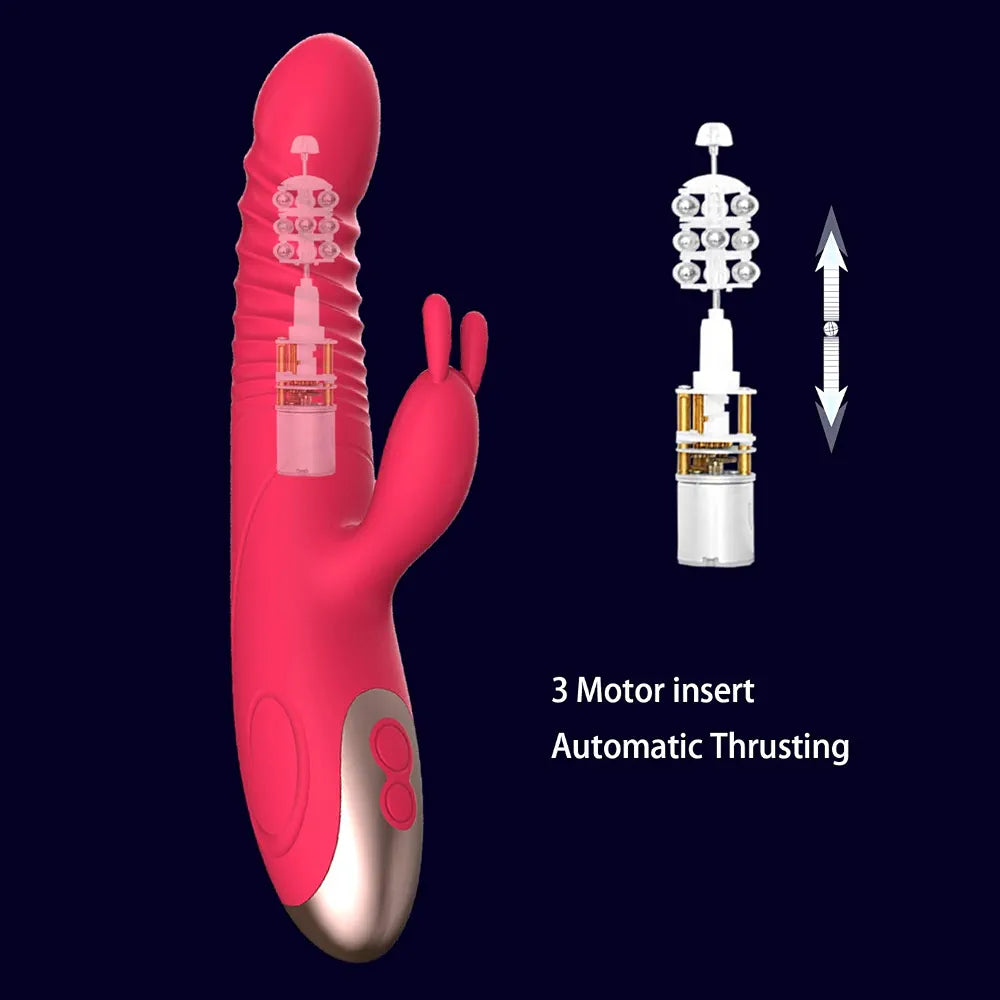 8-Mode Rabbit G-Spot and Clitoral Wand Massager for Couples