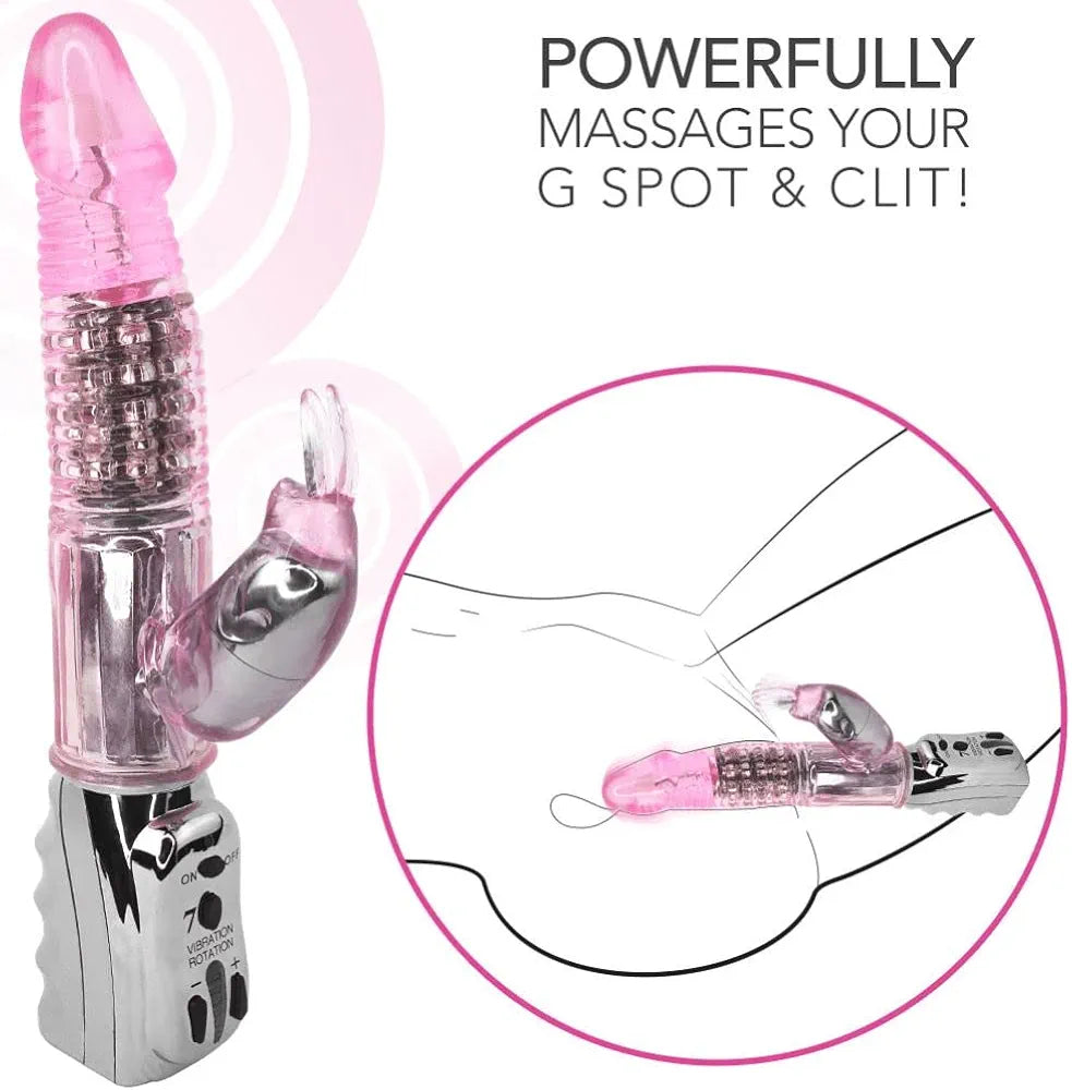 Premium Dual-Motor Rotating Rabbit Vibrator with Bead Stimulation and G-Spot Massager