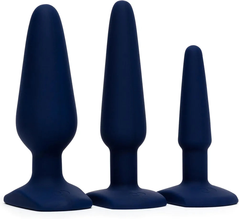 Lovehoney 3-Piece Silicone Anal Training Plug Set for Beginners