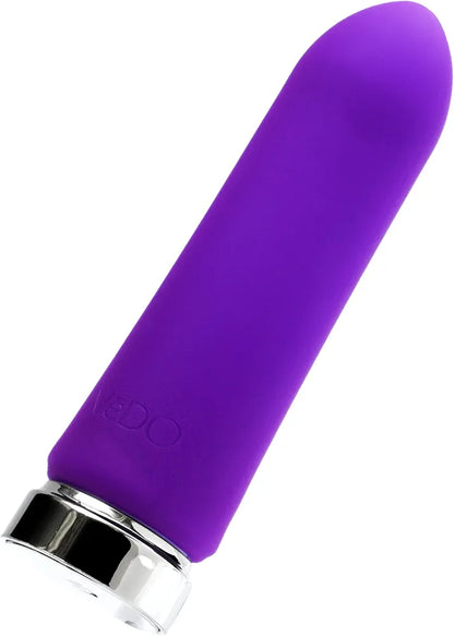 VeDO BAM Rechargeable Bullet Vibrator - Waterproof 10-Mode Personal Massager, Purple