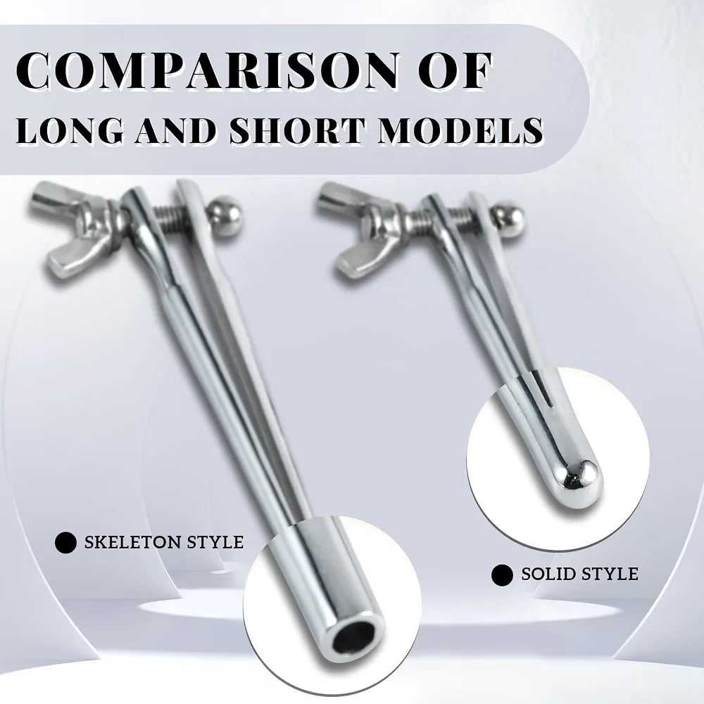 Adjustable Stainless Steel Hollow Urethral Sound Dilator for Male BDSM and Prostate Massage