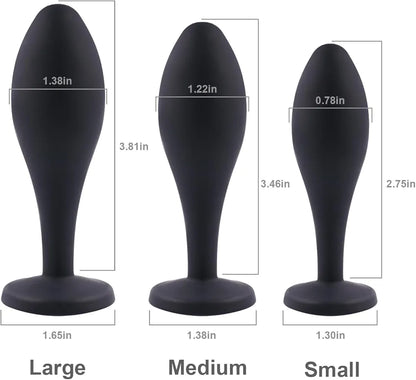 3-Piece Jeweled Anal Training Plug Set for Beginners and Couples