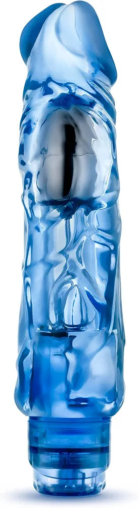 Eden 9-Inch Realistic Vibrating Dildo with Multi-Speed Stimulation and Waterproof Design - Blue