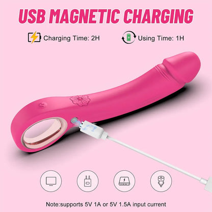 Premium Silicone G-Spot & Clitoral Vibrator with 10 Vibration Modes