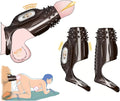 2-Piece Vibrating Penis Extender and Textured Cock Ring Set for Enhanced Erection and Stimulation