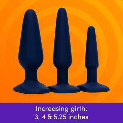 Lovehoney 3-Piece Silicone Anal Training Plug Set for Beginners
