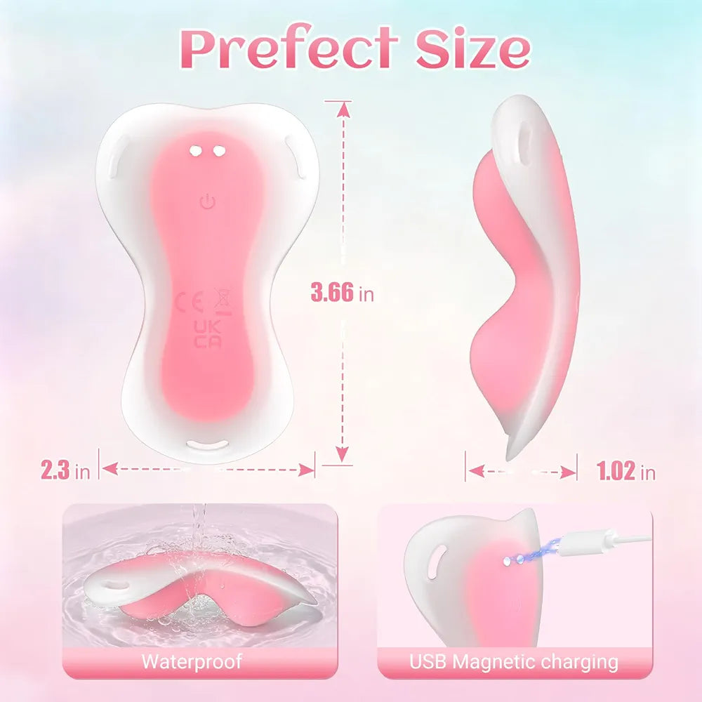 ACUMUM App-Controlled Wearable Panty Vibrator - Waterproof Silicone Remote-Controlled Clitoral Stimulator for Couples