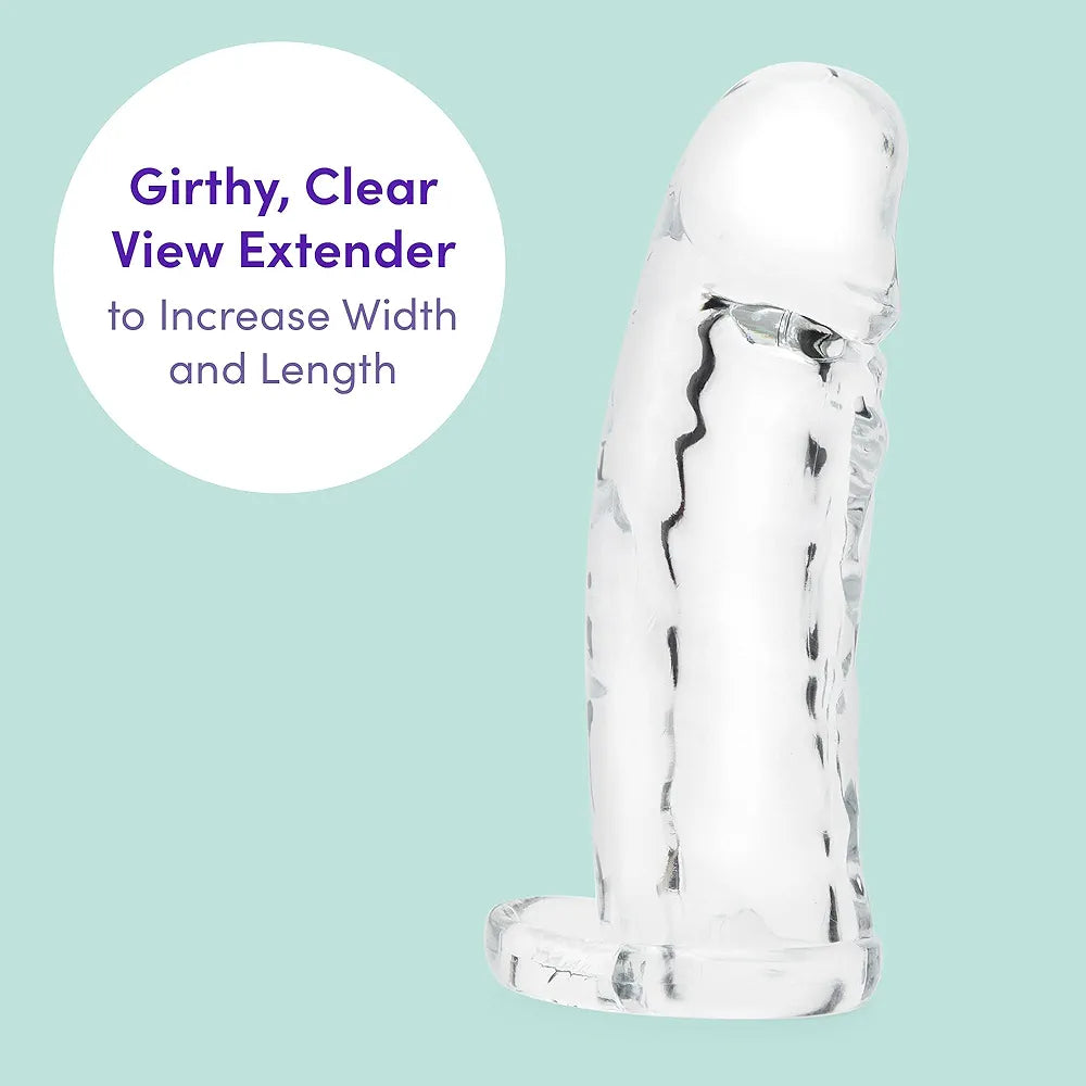 Lovehoney Mega Thick 2-Inch Penis Extender Sleeve with Ball Loop and Realistic Texture