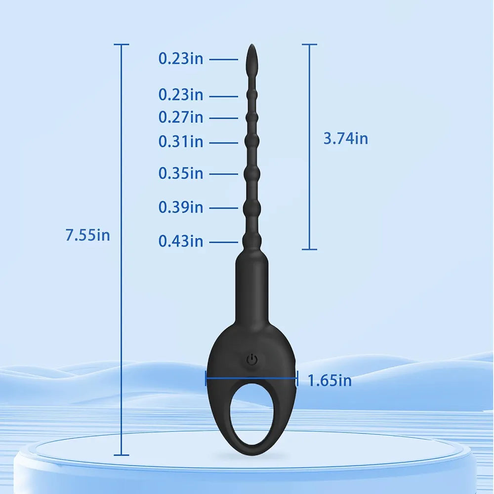 10-Mode Silicone Urethral Vibrating Plug and Sounding Rod for Men