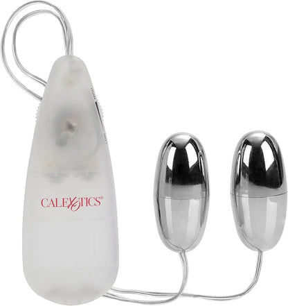 CalExotics Pocket Exotics Dual-Motor Vibrating Silver Bullet Massager