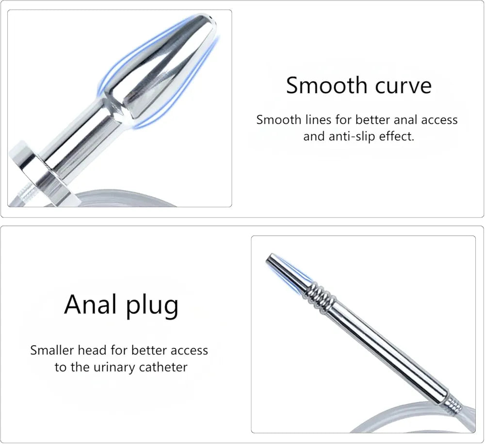 Stainless Steel Double-Headed Urethral Dilator and Penis Plug - Professional Sounding Rod for Men