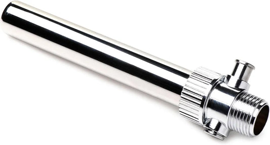 CLEANSTREAM Stainless Steel Enema Nozzle with Push Valve - Rust-Free Colon Cleansing Attachment for Standard Hoses